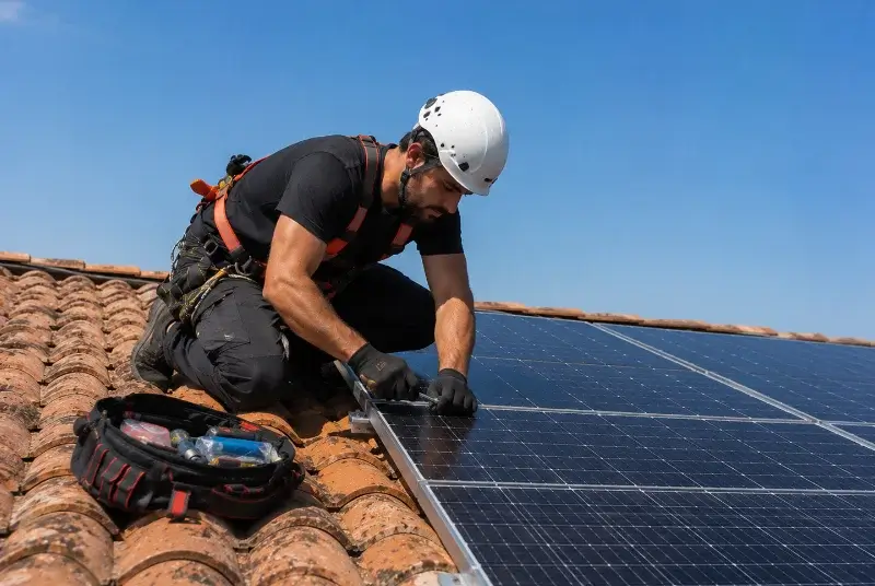 Maintenance et monitoring de panneaux solaires à la Chapelle-Thémer