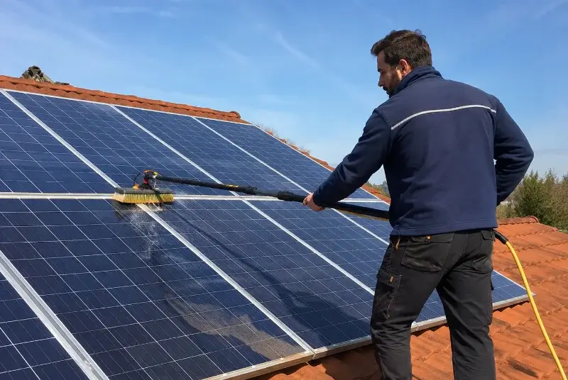 Nettoyage et entretien de panneaux solaires à la Chapelle-Thémer